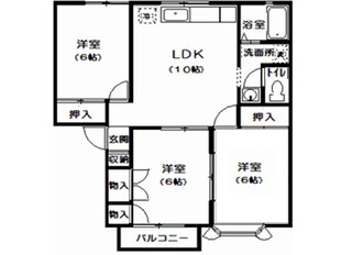 タウンアローズ68の物件間取画像